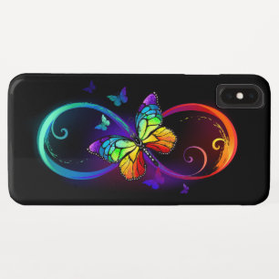 Lebhafte Unendlichkeit mit Regenbogenschmetterling Case-Mate iPhone Hülle