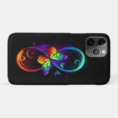 Lebhafte Unendlichkeit mit Regenbogenschmetterling Case-Mate iPhone Hülle (Rückseite (Horizontal))