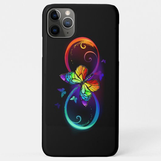 Lebhafte Unendlichkeit mit Regenbogenschmetterling Case-Mate iPhone Hülle (Rückseite)