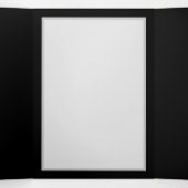 Lebhafte Unendlichkeit mit Regenbogenschmetterling Dreifach Gefaltete Ankündigung (Innenseite Mitte)