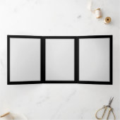 Lebhafte Unendlichkeit mit Regenbogenschmetterling Dreifach-gefaltete Programmkarte (Innenseite)