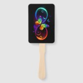 Lebhafte Unendlichkeit mit Regenbogenschmetterling Fächer (Vorderseite)