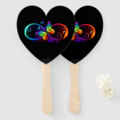 Lebhafte Unendlichkeit mit Regenbogenschmetterling Fächer (Vorne und Hinten)