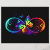 Lebhafte Unendlichkeit mit Regenbogenschmetterling Flyer (Vorne)