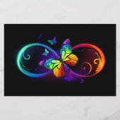 Lebhafte Unendlichkeit mit Regenbogenschmetterling Flyer (Vorne)