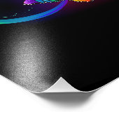 Lebhafte Unendlichkeit mit Regenbogenschmetterling Fotodruck (Ecke)