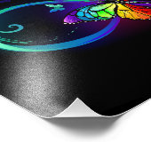 Lebhafte Unendlichkeit mit Regenbogenschmetterling Fotodruck (Ecke)