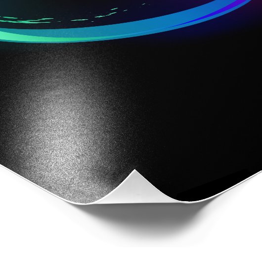 Lebhafte Unendlichkeit mit Regenbogenschmetterling Fotodruck (Ecke)