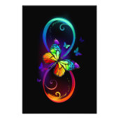 Lebhafte Unendlichkeit mit Regenbogenschmetterling Fotodruck (Vorne)