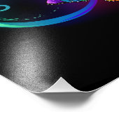 Lebhafte Unendlichkeit mit Regenbogenschmetterling Fotodruck (Ecke)