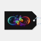 Lebhafte Unendlichkeit mit Regenbogenschmetterling Geschenkanhänger (Vorderseite (Horizontal))