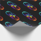 Lebhafte Unendlichkeit mit Regenbogenschmetterling Geschenkpapier (Ecke)