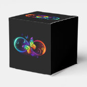 Lebhafte Unendlichkeit mit Regenbogenschmetterling Geschenkschachtel (Rückseite)