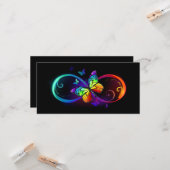 Lebhafte Unendlichkeit mit Regenbogenschmetterling Karte (Vorderseite/Rückseite Beispiel)