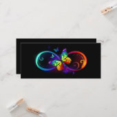 Lebhafte Unendlichkeit mit Regenbogenschmetterling Karte (Vorderseite/Rückseite Beispiel)