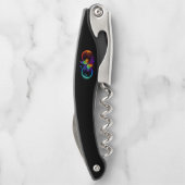 Lebhafte Unendlichkeit mit Regenbogenschmetterling Kellnermesser (Rückseite)