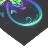 Lebhafte Unendlichkeit mit Regenbogenschmetterling Kurzer Tischläufer (Ecke)