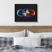 Lebhafte Unendlichkeit mit Regenbogenschmetterling Leinwanddruck (Insitu (Schlafzimmer))