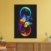 Lebhafte Unendlichkeit mit Regenbogenschmetterling Leinwanddruck (Insitu (Wohnzimmer))