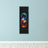 Lebhafte Unendlichkeit mit Regenbogenschmetterling Leinwanddruck (Insitu (Holzboden))