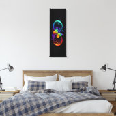 Lebhafte Unendlichkeit mit Regenbogenschmetterling Leinwanddruck (Insitu (Schlafzimmer))