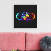 Lebhafte Unendlichkeit mit Regenbogenschmetterling Leinwanddruck (Insitu (Wohnzimmer))