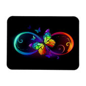 Lebhafte Unendlichkeit mit Regenbogenschmetterling Magnet (Horizontal)