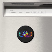 Lebhafte Unendlichkeit mit Regenbogenschmetterling Magnet (In Situ (Geschirrspüler))