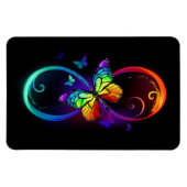 Lebhafte Unendlichkeit mit Regenbogenschmetterling Magnet (Horizontal)