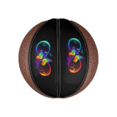 Lebhafte Unendlichkeit mit Regenbogenschmetterling Mini Basketball (Vertikal)