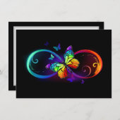 Lebhafte Unendlichkeit mit Regenbogenschmetterling Mitteilungskarte (Vorne/Hinten)