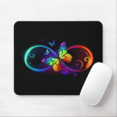 Lebhafte Unendlichkeit mit Regenbogenschmetterling Mousepad (Mit Mouse)