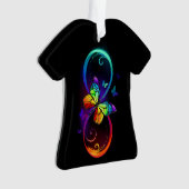 Lebhafte Unendlichkeit mit Regenbogenschmetterling Ornament (Vorderseite)