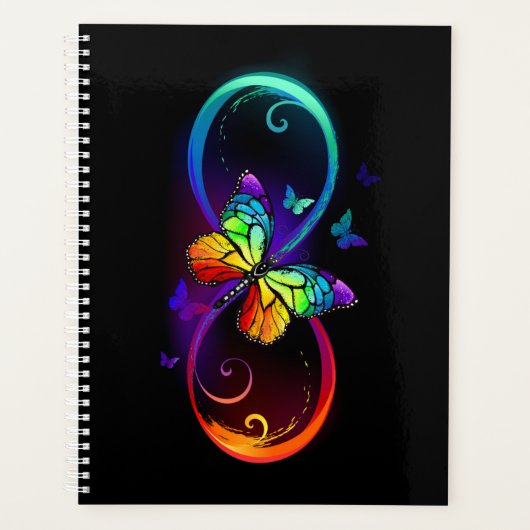 Lebhafte Unendlichkeit mit Regenbogenschmetterling Planer (Vorderseite)