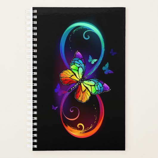 Lebhafte Unendlichkeit mit Regenbogenschmetterling Planer (Vorderseite)