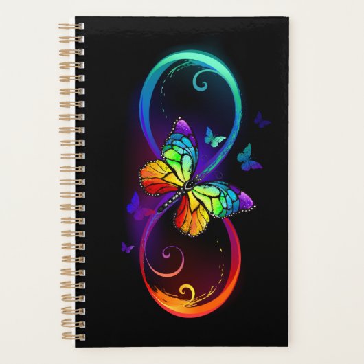 Lebhafte Unendlichkeit mit Regenbogenschmetterling Planer (Vorderseite)