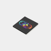 Lebhafte Unendlichkeit mit Regenbogenschmetterling Post-it Klebezettel (angewinkelt)