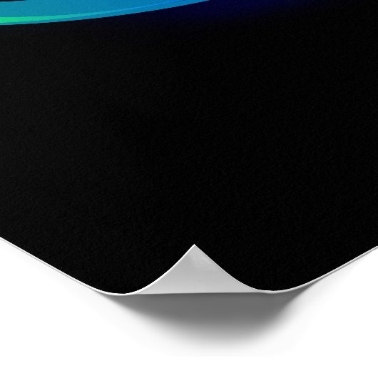 Lebhafte Unendlichkeit mit Regenbogenschmetterling Poster (Ecke)