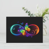 Lebhafte Unendlichkeit mit Regenbogenschmetterling Programm (Stehend Vorderseite)