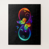Lebhafte Unendlichkeit mit Regenbogenschmetterling Puzzle (Vertikal)