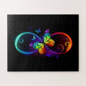 Lebhafte Unendlichkeit mit Regenbogenschmetterling Puzzle (Horizontal)