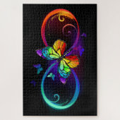Lebhafte Unendlichkeit mit Regenbogenschmetterling Puzzle (Vertikal)