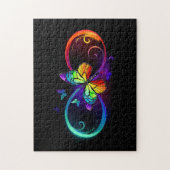 Lebhafte Unendlichkeit mit Regenbogenschmetterling Puzzle (Vertikal)