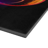 Lebhafte Unendlichkeit mit Regenbogenschmetterling Schneidebrett (Ecke)