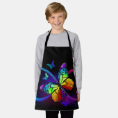 Lebhafte Unendlichkeit mit Regenbogenschmetterling Schürze (Getragen)