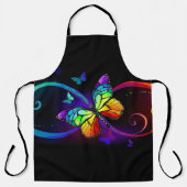 Lebhafte Unendlichkeit mit Regenbogenschmetterling Schürze (Vorderseite)