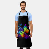 Lebhafte Unendlichkeit mit Regenbogenschmetterling Schürze (Getragen)