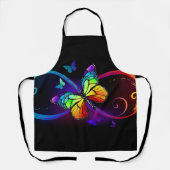 Lebhafte Unendlichkeit mit Regenbogenschmetterling Schürze (Vorderseite)