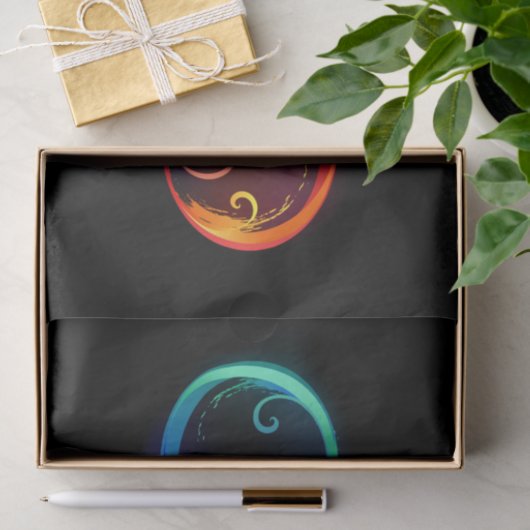 Lebhafte Unendlichkeit mit Regenbogenschmetterling Seidenpapier (Geschenk)