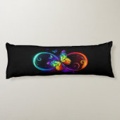 Lebhafte Unendlichkeit mit Regenbogenschmetterling Seitenschläferkissen (Rückseite)